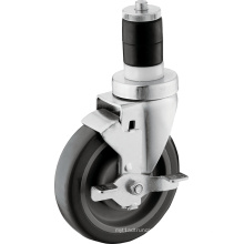 5-Inch TPU Wheel Expandable Stem Caster with Wheel Brake